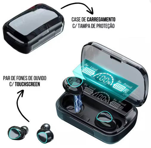 Fone de Ouvido Bluetooth TWS M10